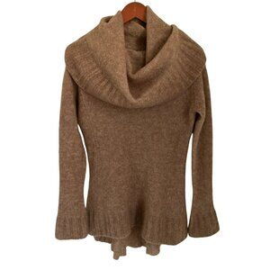 New York LOOK Mohair Wool Sweater Turtleneck Beige Size 2